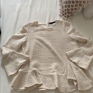 Zara knit sweater with bell sleeves